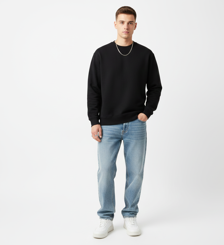 Solid Black Sweatshirt