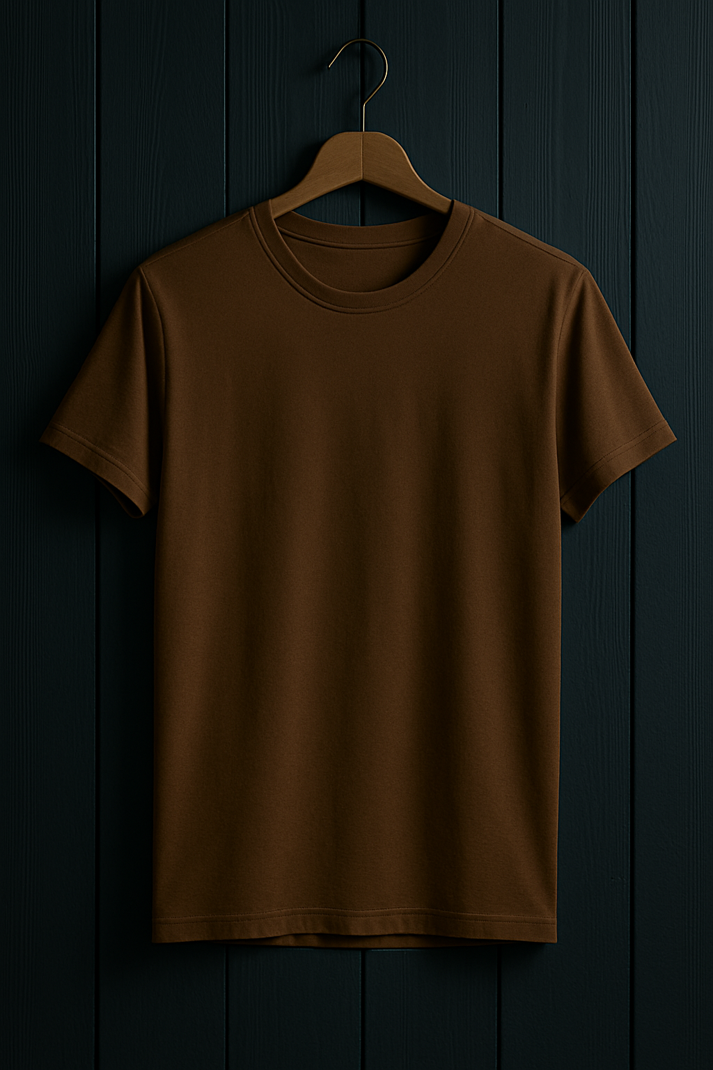 Solid Coffee Brown Classic Tshirt