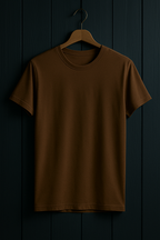 Solid Coffee Brown Classic Tshirt