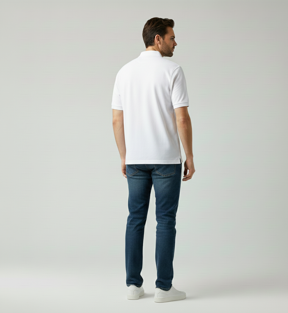 Solid White Polo Tshirt